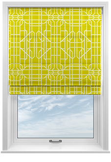 Bamboo Brights, Chartreuse - Roman Blind